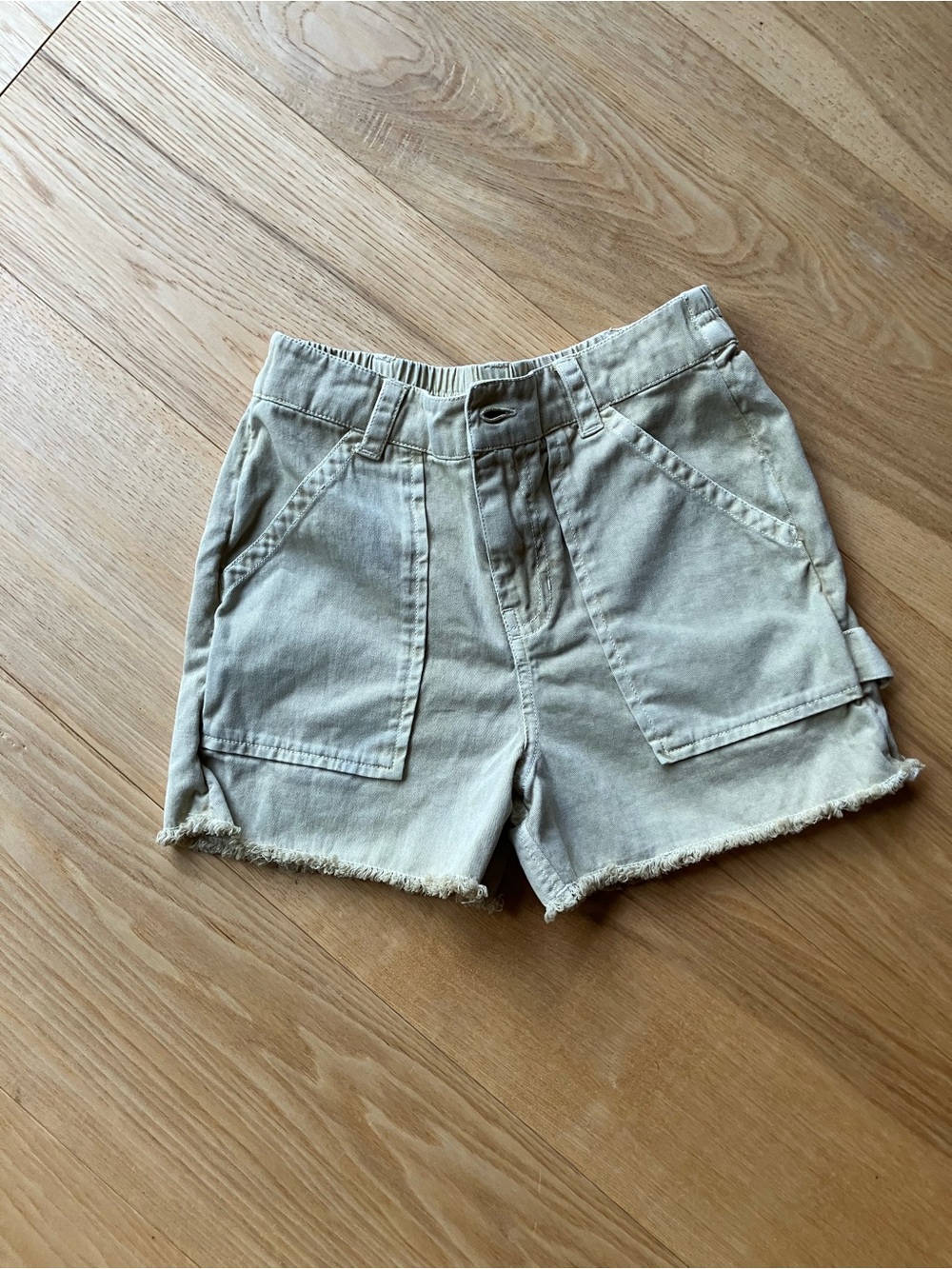 O'Neill Beige Cargo Frayed-Hem Women's Shorts